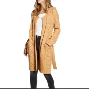 Rachel Parcell Belted Cable Cardigan